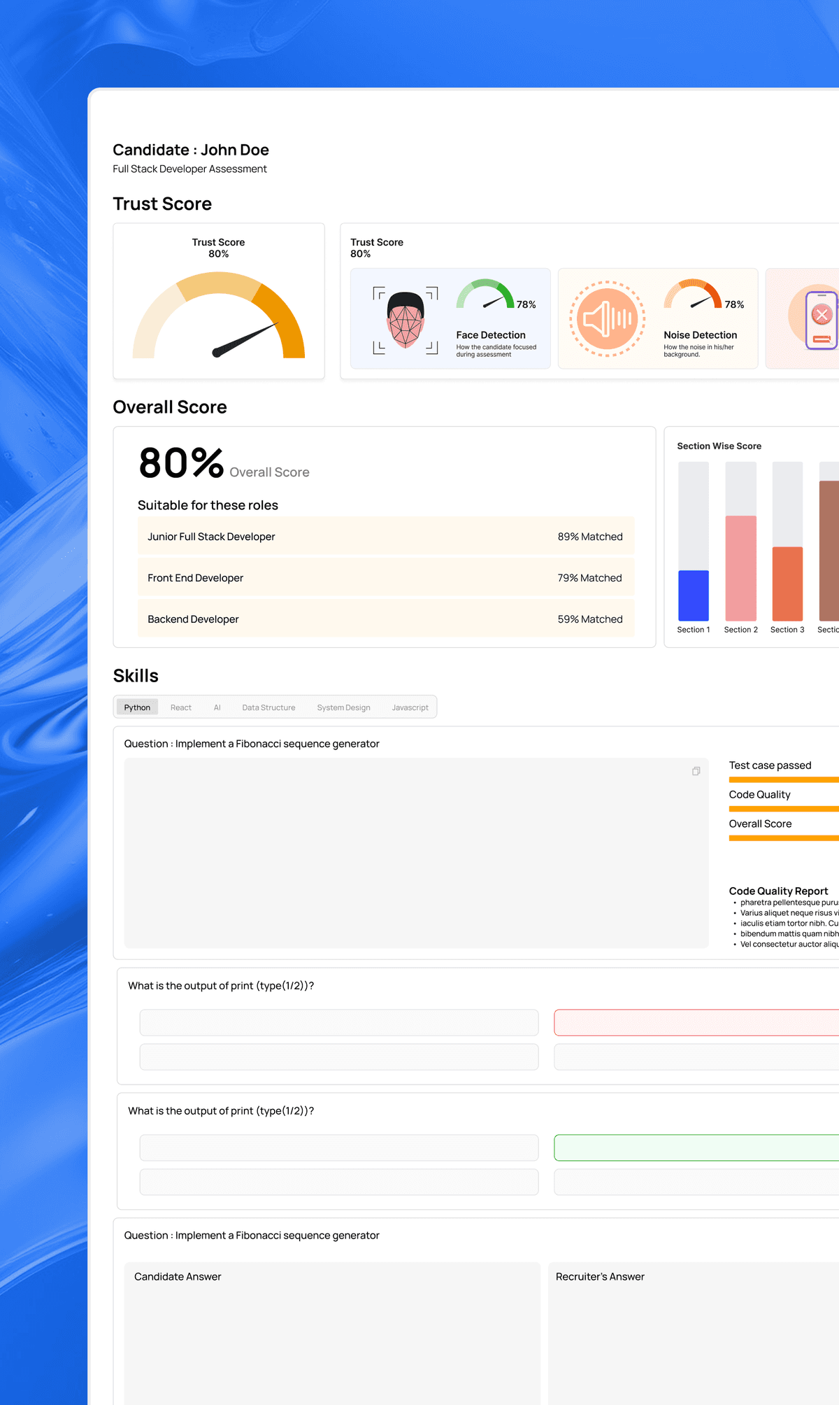 Benefits of Using the Assessment Report