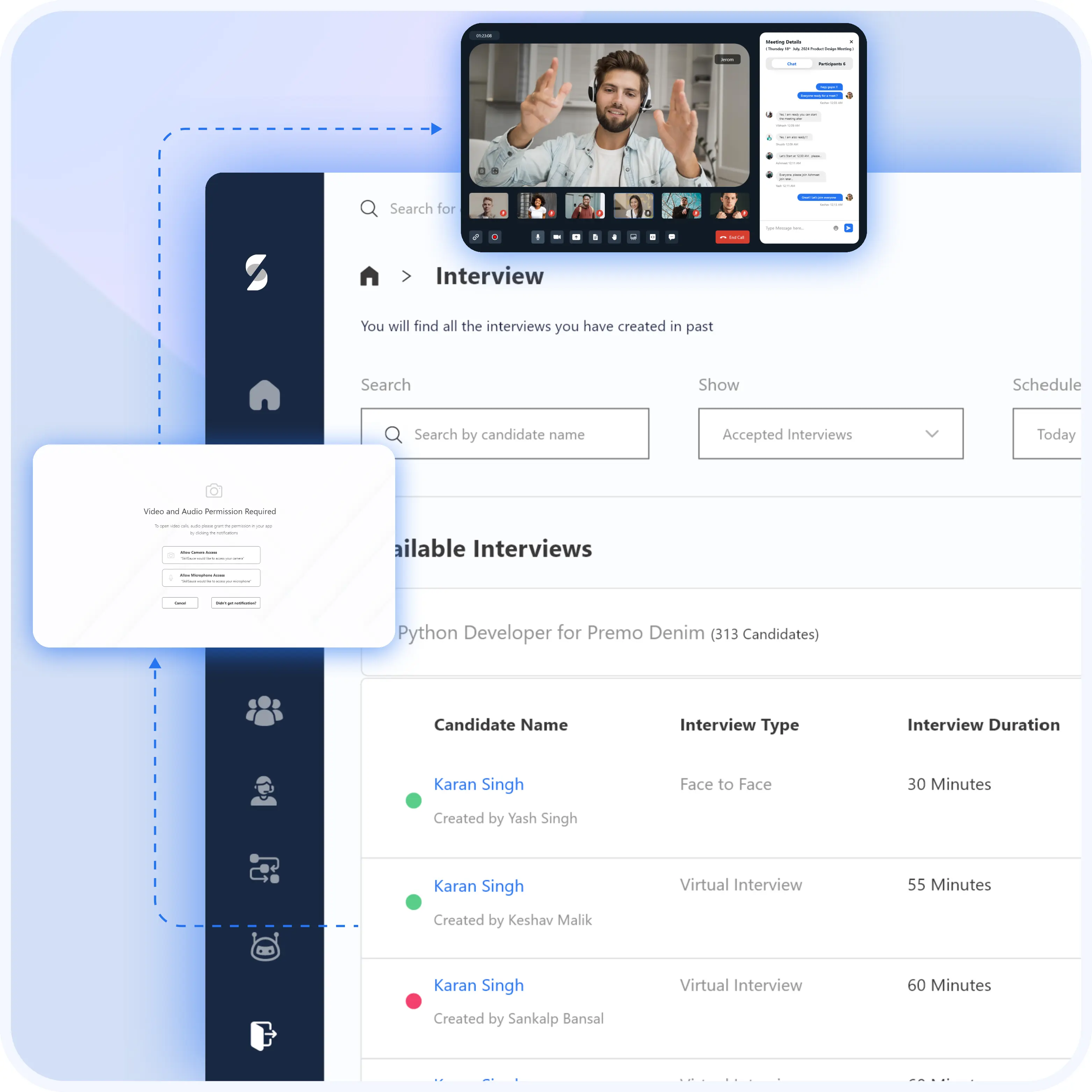 Easily Scheduled Interview